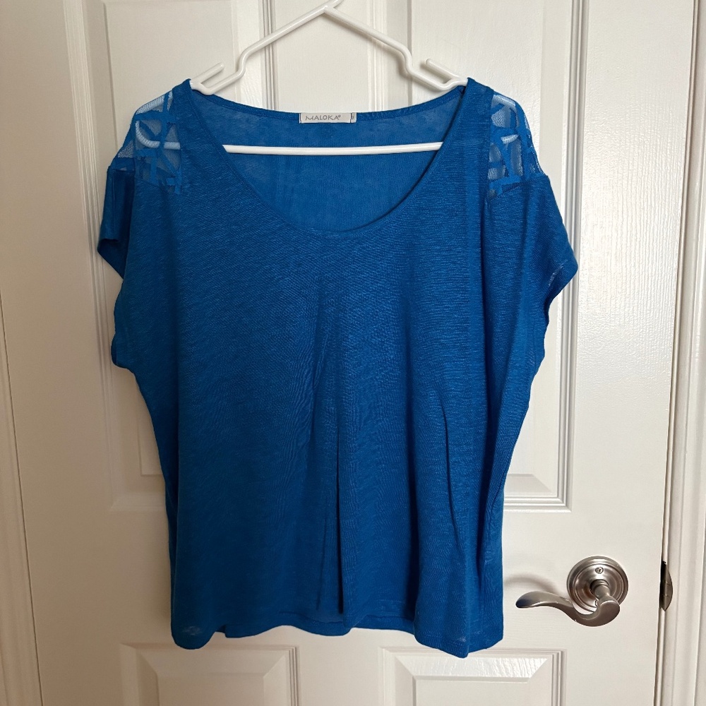 Royal blue short sleeve top💙